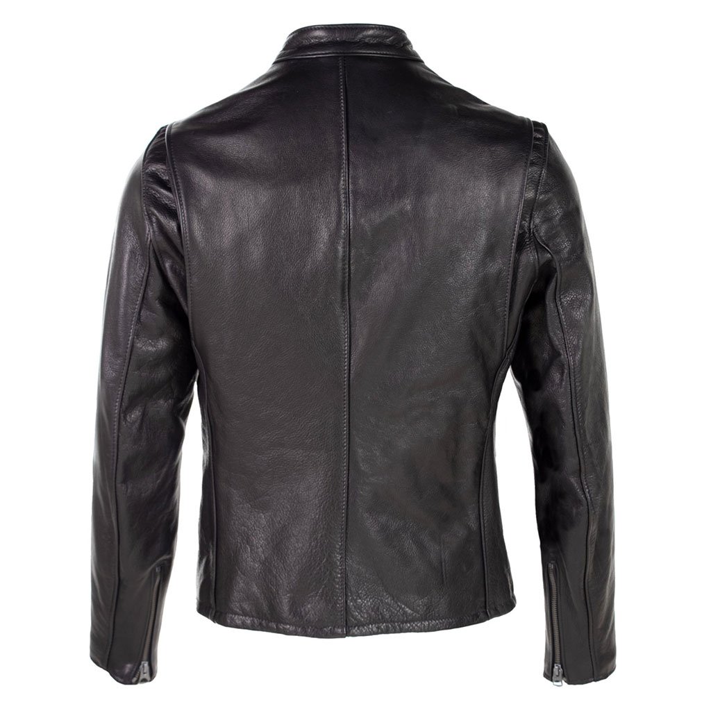 0400~L-GARRETT Cowhide Leather Jacket with Zip Detailing main image 1