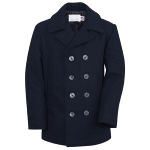 Classic Melton Wool Navy Pea Coat