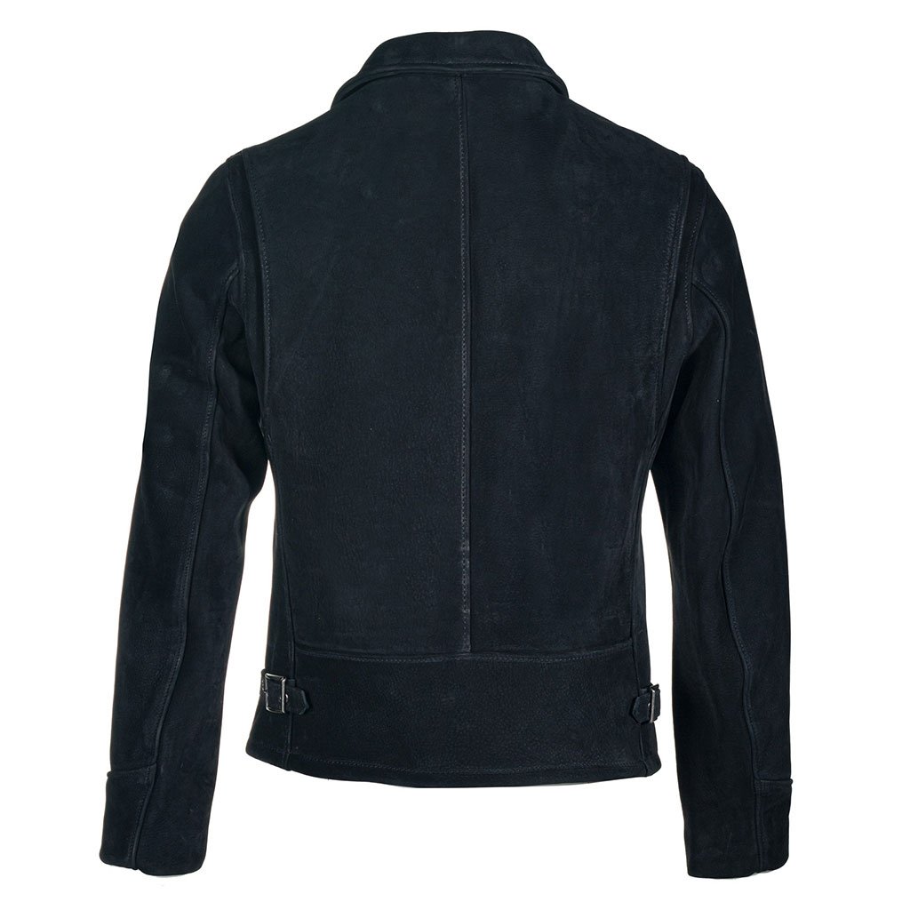 Storm – Heavyweight Oiled Nubuck Black Leather Delivery Jacket