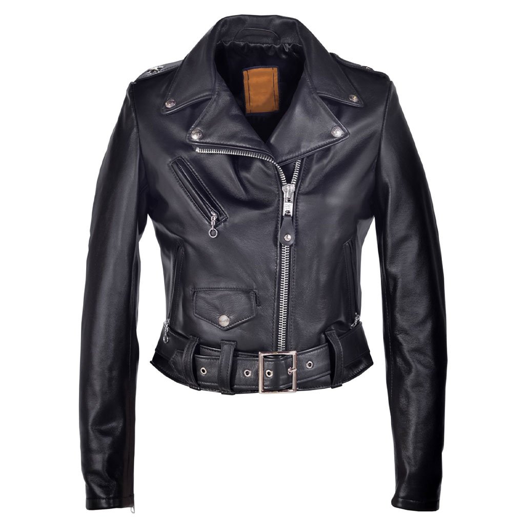 Women’s Cropped Perfecto in Lambskin Leather Jacket