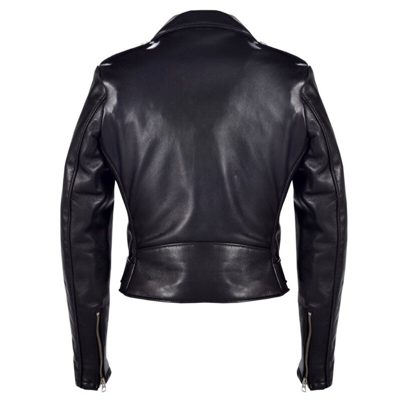 Women's Cropped Perfecto in Lambskin Leather Jacket