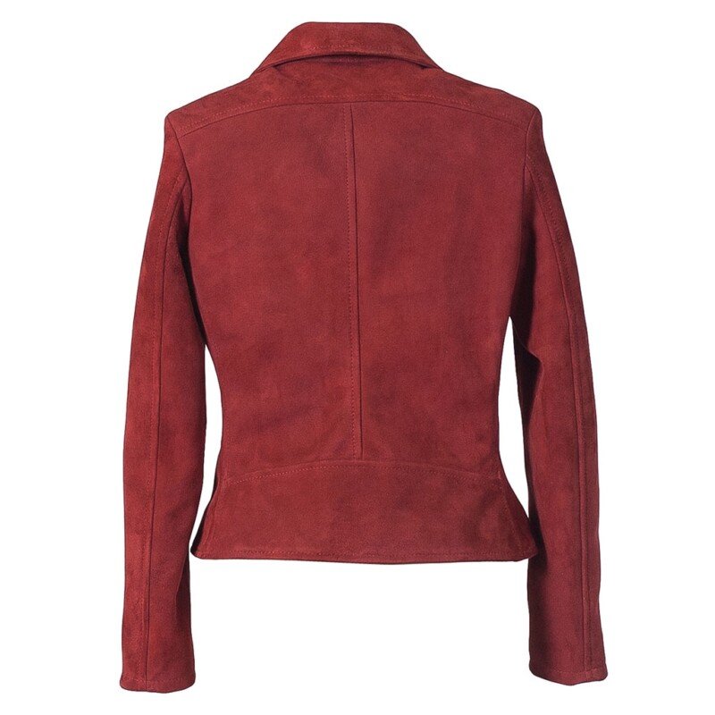 Women's Fitted Suede Motorcycle Jacket