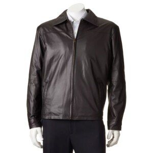 Big Tall Excelled New Zealand Lamb Leather Open-Bottom Jacket