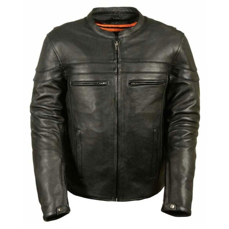 Leather King Men's Sporty Scooter Crossover Leather Jacket