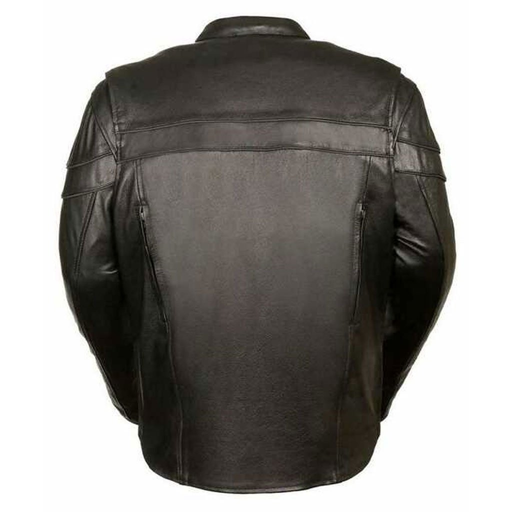 Leather King Men’s Sporty Scooter Crossover Leather Jacket