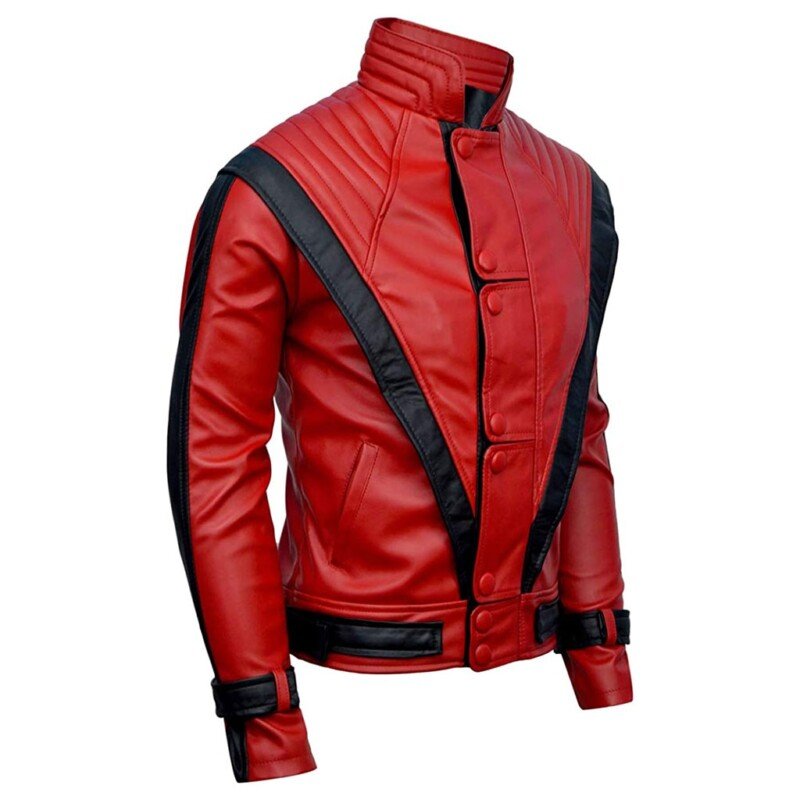 MJ Thriller Leather Jacket - Faux - Red Color | Core Outfits