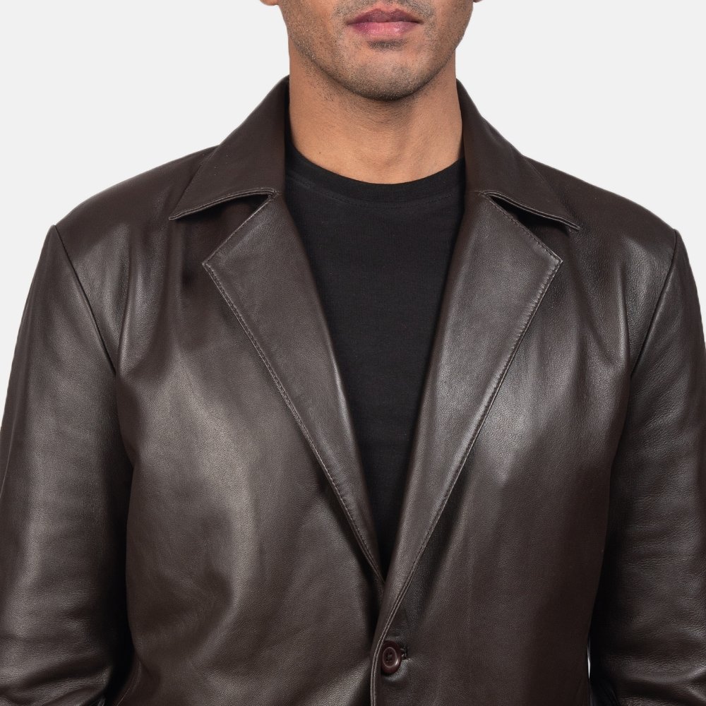 Daron Brown Leather Blazer