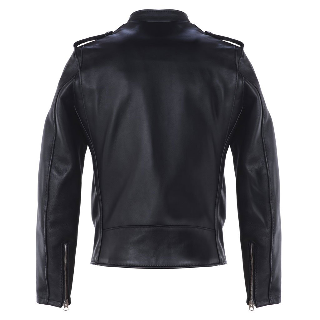 Cafecto Steerhide Hybrid Cafe Racer Asymmetrical Leather Motorcycle Jacket Core Outfits