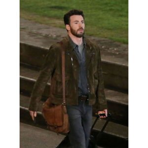 Chris Evans Ghosted Leather Jacket